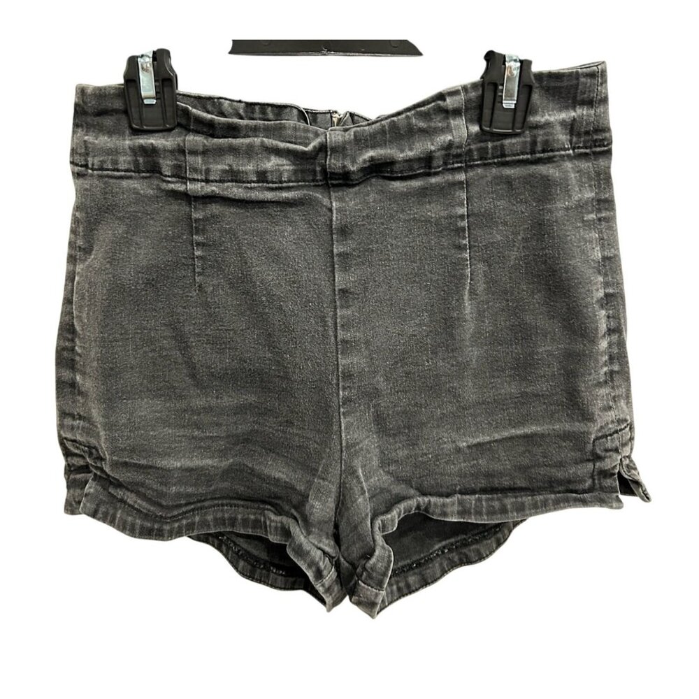 Bullhead Denim Co. Womens Hot Shorts Size 11 Black Denim Zipper Back